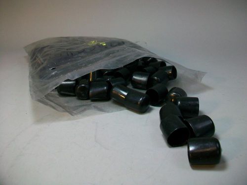 Pliable Push-On Vinyl Caps 7/8&#034; Black (1500 pieces) - New Old Stock