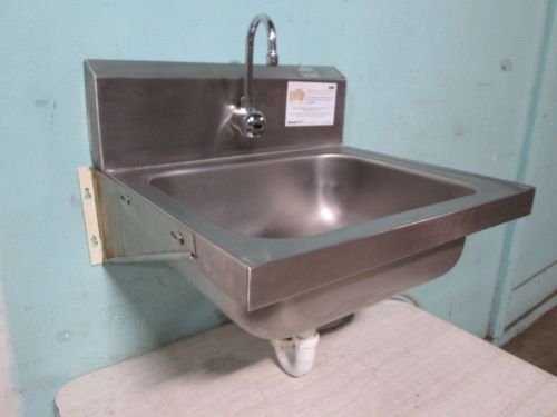 &#034;advance tabco&#034; commercial wall mount s.s.hand wash sink w/motion sensor faucet for sale