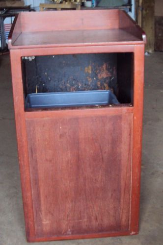 RESTAURANT TRAY / GARBAGE CAN WASTE RECEPTACLES  -WOOD