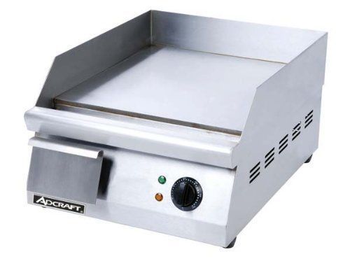New adcraft grid-16 commercial 16&#034; flat grill  new griddle 120v  stainless for sale