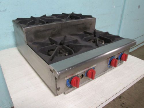 &#034;RANKIN-DELUX&#034; H.D. COMMERCIAL 4 BURNER NATURAL GAS COUNTER-TOP STEP-UP STOVE