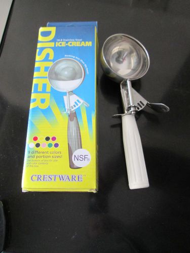 2 CRESTWARE DISHER STAINLESS NSF ICE CREAM SCOOP #D06