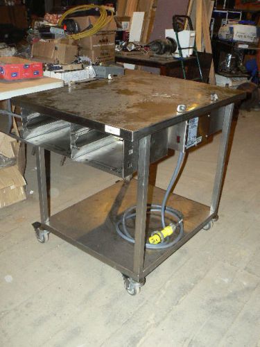 Franke heated rolling food prep worktop counter table equipment stand 38&#034;x28&#034; !! for sale