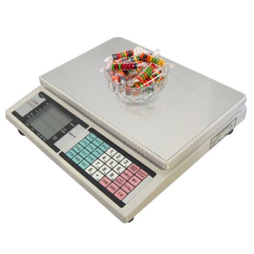 Optima 60lb capacity parts counting balance scale 13.5&#034; x 13&#034; g kg lb oz opf-p30 for sale