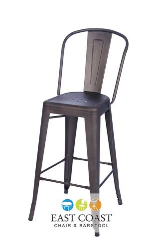 New viktor tolix-style steel bar stool with rust powder coat finish for sale