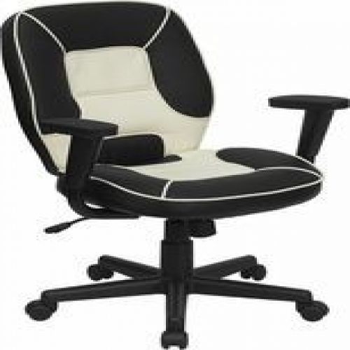 Flash Furniture BT-2922-BK-GG Mid-Back Vinyl Steno Executive Office Chair