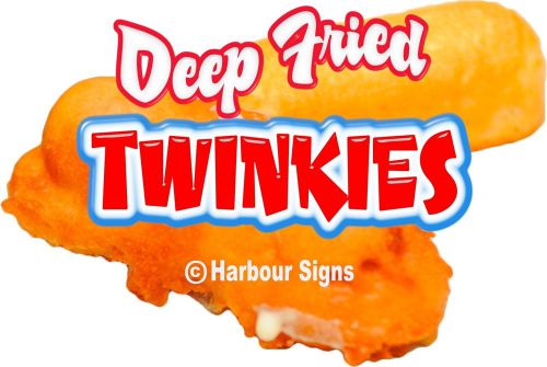 Deep Fried Twinkies Decal 36&#034; Concession Food Truck Vinyl Menu Sign Stickers