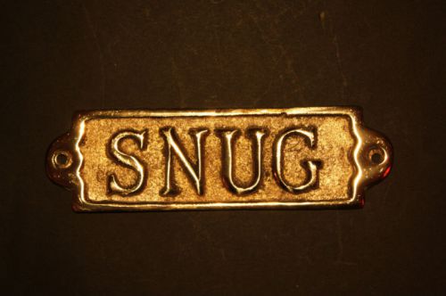 Snug - Solid Irish Brass Home, Pub, Bar Traditional Sign From Ireland