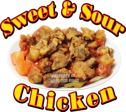 Chicken Sweet &amp; Sour Stir-Fry Decal 14&#034; Restaurant Concession Food Truck Sticker