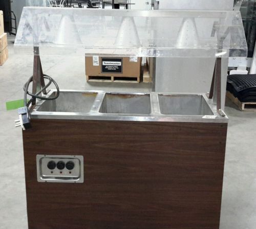 Used vollrath m-08 3 bin buffet steam table for sale