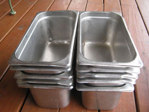 10 Winco Stainless Steel Steamable Food Hot Cold Pan Buffet Restaurant Trays