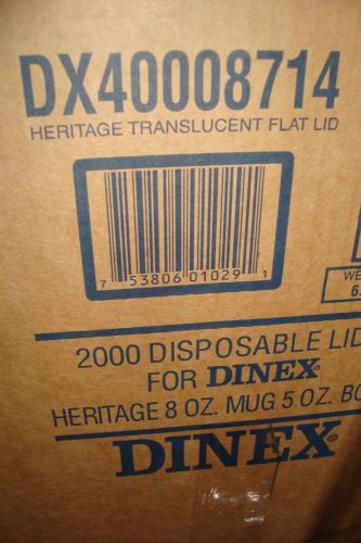 Dinex DX40008714 Disposable Plastic Lids For Heritage 8 oz Mugs And 5 oz Bowls
