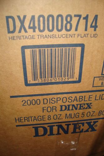 Dinex DX40008714 Disposable Plastic Lids For Heritage 8 oz Mugs And 5 oz Bowls