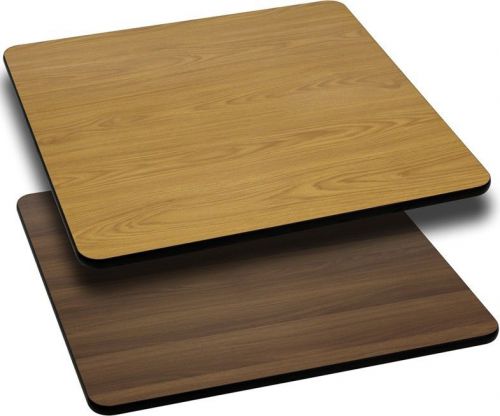 42&#039;&#039; Square Table Top with Natural or Walnut Reversible Laminate Top