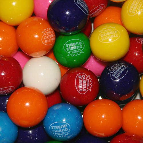 500 DUBBLE BUBBLE GUM BALLS -1 INCH GUMBALLS  $125 VALUE 8 FLAVORS-COLORS