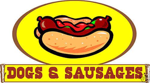 Hot Dogs Sausages Western Concession Food Decal 14&#034;