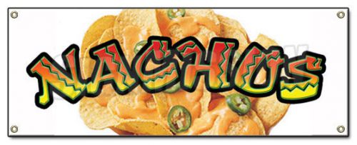 NACHOS BANNER SIGN cheese chips cart stand signs Mexican food taco burrito