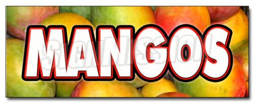 24&#034; MANGOS DECAL sticker tropical fruit stand farm produce farm market juice