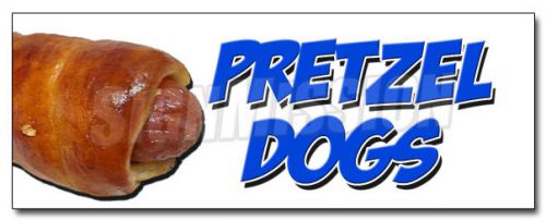 12&#034; pretzel dogs decal sticker soft pretzel hot dog frank wiener on a stick for sale