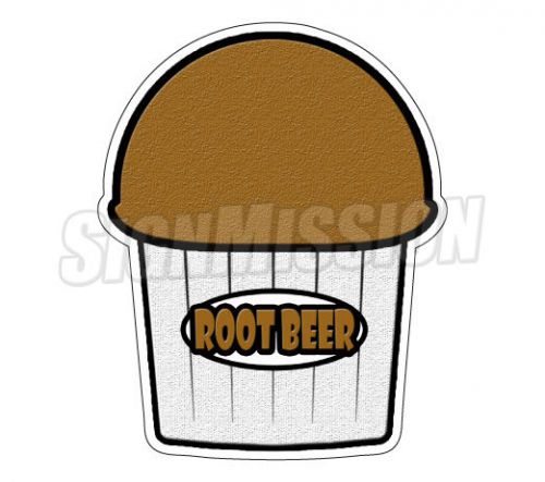 ROOT BEER FLAVOR Italian Ice Decal shaved ice sign cart trailer stand sticker