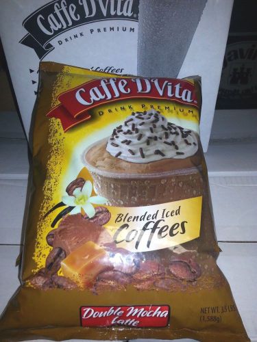 Caffe D&#039;Vita BLENDED ICED Coffee, Double Mocha Latte, 3.5 lbs