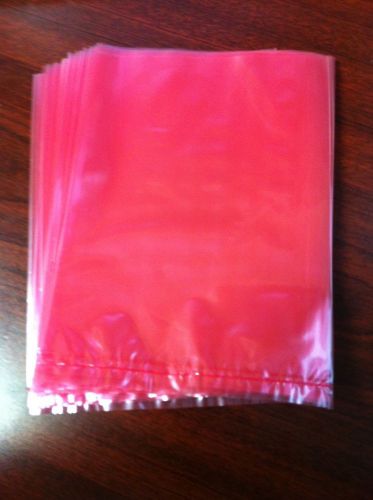 25 6X8 2 MIL ANTI STATIC PINK POLY OPEN TOP BAGS 2.5&#034; 3.5&#034; HARD DRIVE MEMORY
