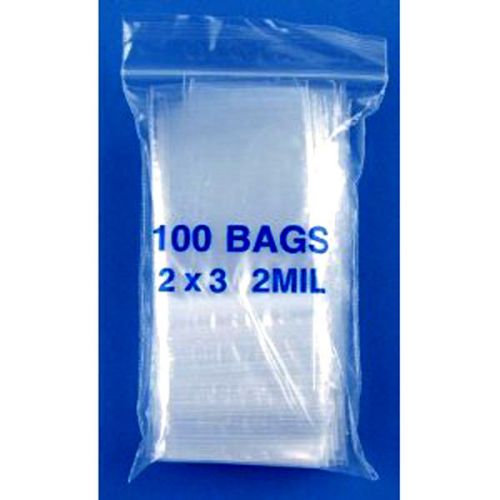 1000 Ziplock Bags 2x3 RECLOSABLE CLEAR POLY BAGS 2&#034; x 3&#034;  2Mil PLASTIC BAG