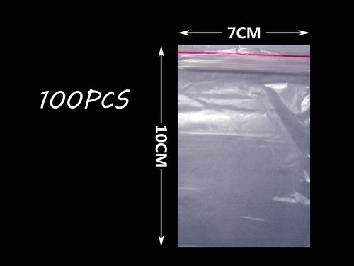 100pcs 2.8&#034;x3.9&#034; Clear Grip Self Press&amp;Seal Resealable Ziplock Plastic  Poly Bag