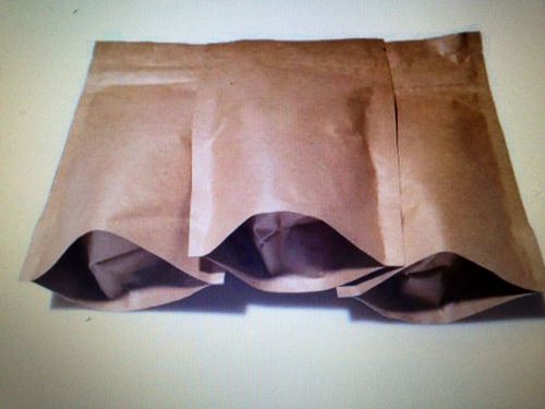 500 stand-up pouch (w/zipper) - natural kraft 16oz for sale