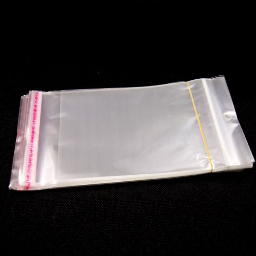 100Pc 5.5&#034; x 5.5&#034; Clear Self Adhesive Seal Bag Plastic Jewelry Packing Bag USA