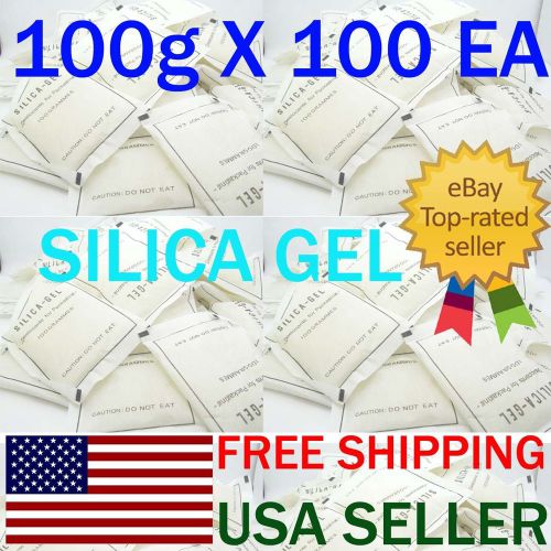 100g x 100 ea silicagel desiccant dryout moisture gun jewelry cameralens safe #1 for sale