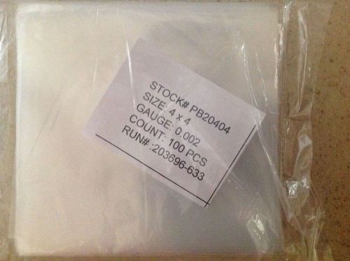 4&#034; x 4&#034; 2 mil flat poly bags (4800) for sale