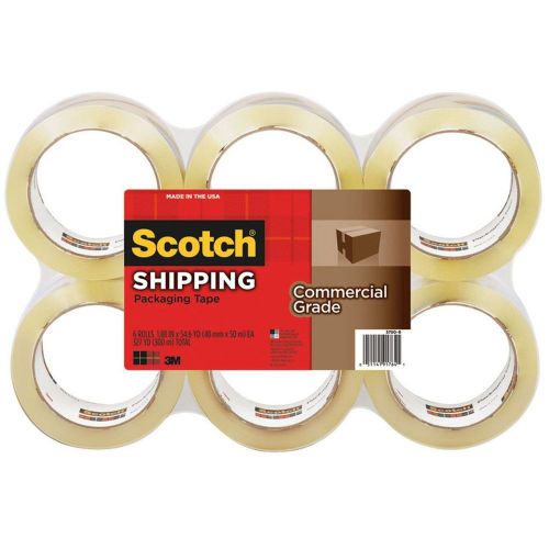 SCOTCH COMMERCIAL GRADE SHIPPING/PACKAGING TAPE 3M 1.88 IN X 54.6 YD # 3750-6 3M