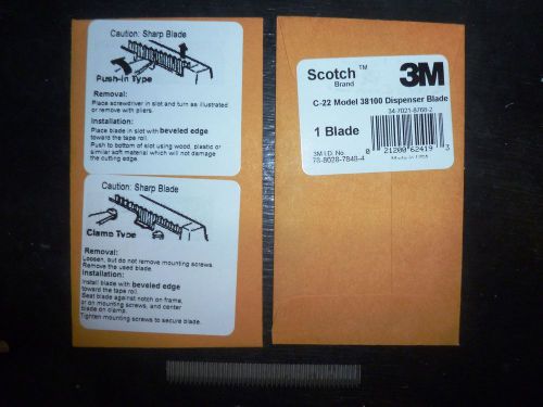 1 Tape Dispenser Blade 3M Scotch C22 Model 38100 @ 2.5&#034; New