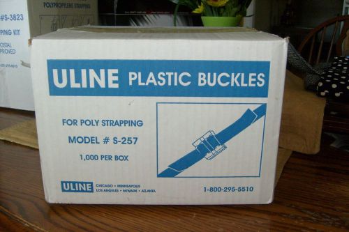 1000 unmarked Uline plastic buckles for poly strapping model S-257