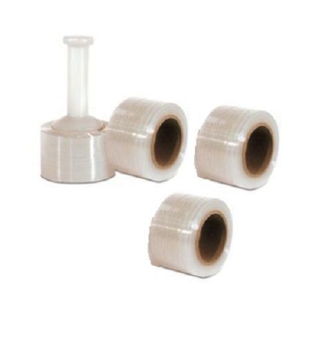 4 rolls of hand held plastic stretch wrap 3&#034; wide x 1500&#039; long and 1 dispenser for sale