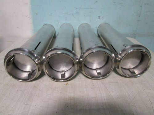 LOT OF 4 COMMERCIAL H.D. STAINLESS STEEL HOT/COLD CUP HOLDER DISPENSER INSERTS