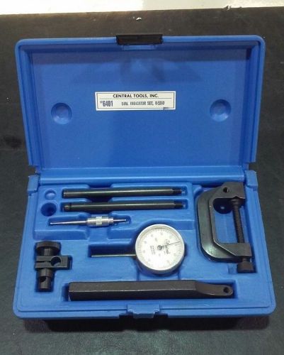 Central Tools 6401 Dial Indicator Set 0-50-0 Range w/run out adapter