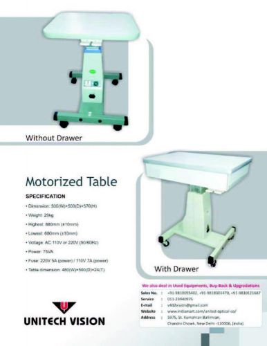 Motorised table Electronics   Ophthalmology &amp; Optometry