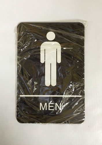 Black and White Men&#039;s Bathroom Sign - 6&#039;&#039; by 9&#039;&#039;