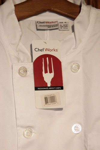 Chef Works WCCW white chef&#039;s coat men&#039;s XL NWT