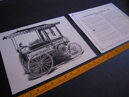 Antique Cretors Popcorn Wagon 2 Print Set-Improved No. 1 Wagon -Model &#034;B&#034;- 1907