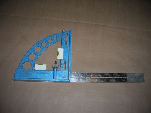 STANLEY PATENT COMBINATION SQUARE/PROTRACTOR/HOLE GUAGE/LEVEL RULE NO 125