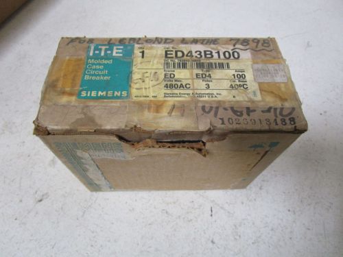 SIEMENS ED43B100 CIRCUIT BREAKER *NEW IN A BOX*