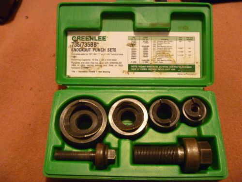 GREENLEE 735/735BB BALL BEARING KNOCK OUT PUNCH SET