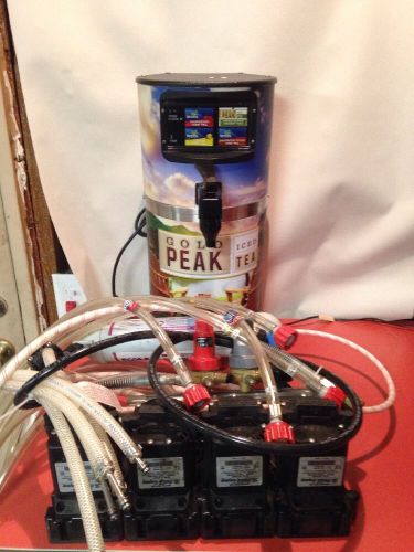 Gold Peak Ice Tea Dispenser 4 flavor Touch Screen connectors pumps Gauges