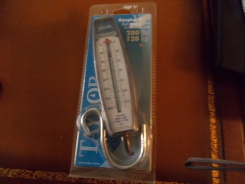 new Taylor heavy duty hanging scale, 280lb capacity. in original box