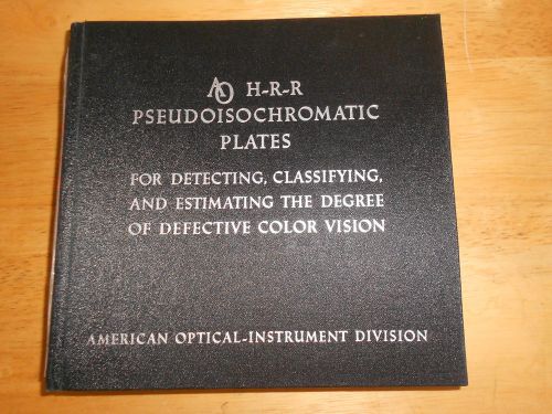 Vintage AO H-R-R Pseudoisochromatic Plates 1957 2nd Edition Colorblind Test Book