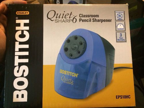 Stanley Bostitch Quiet Sharp 6 Commercial Desktop Electric Pencil Sharpener, Blu