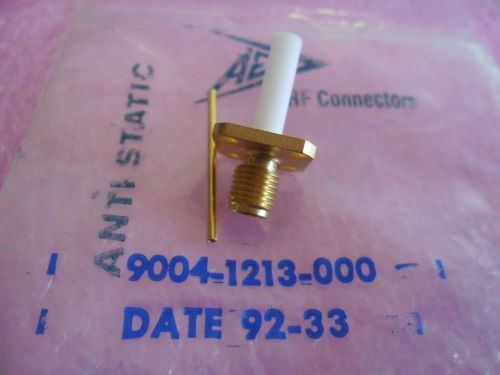 AEP / 9004-1213-000 / RF CONNECTOR SMA FEMALE ST SQF 4 HOLES FLANGE GOLD